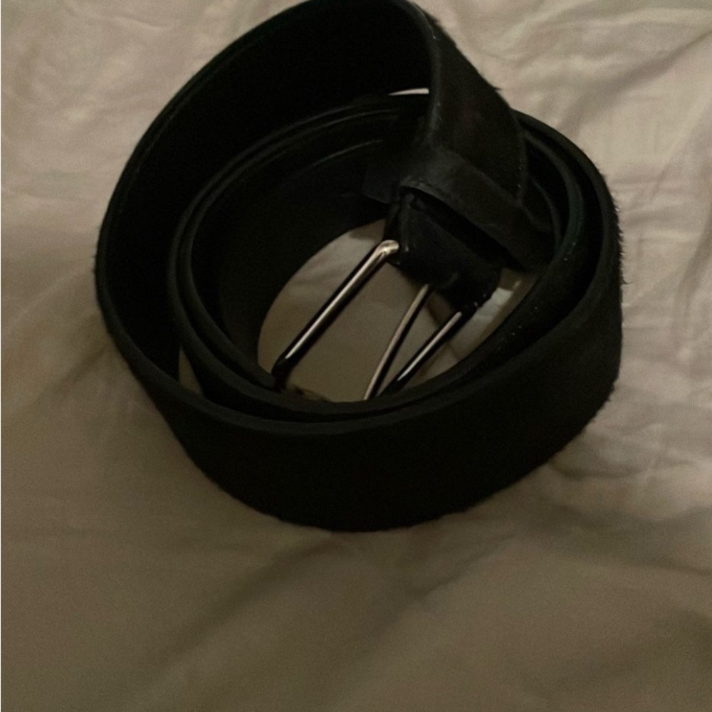 Yves Saint Laurent Black Leather Belt